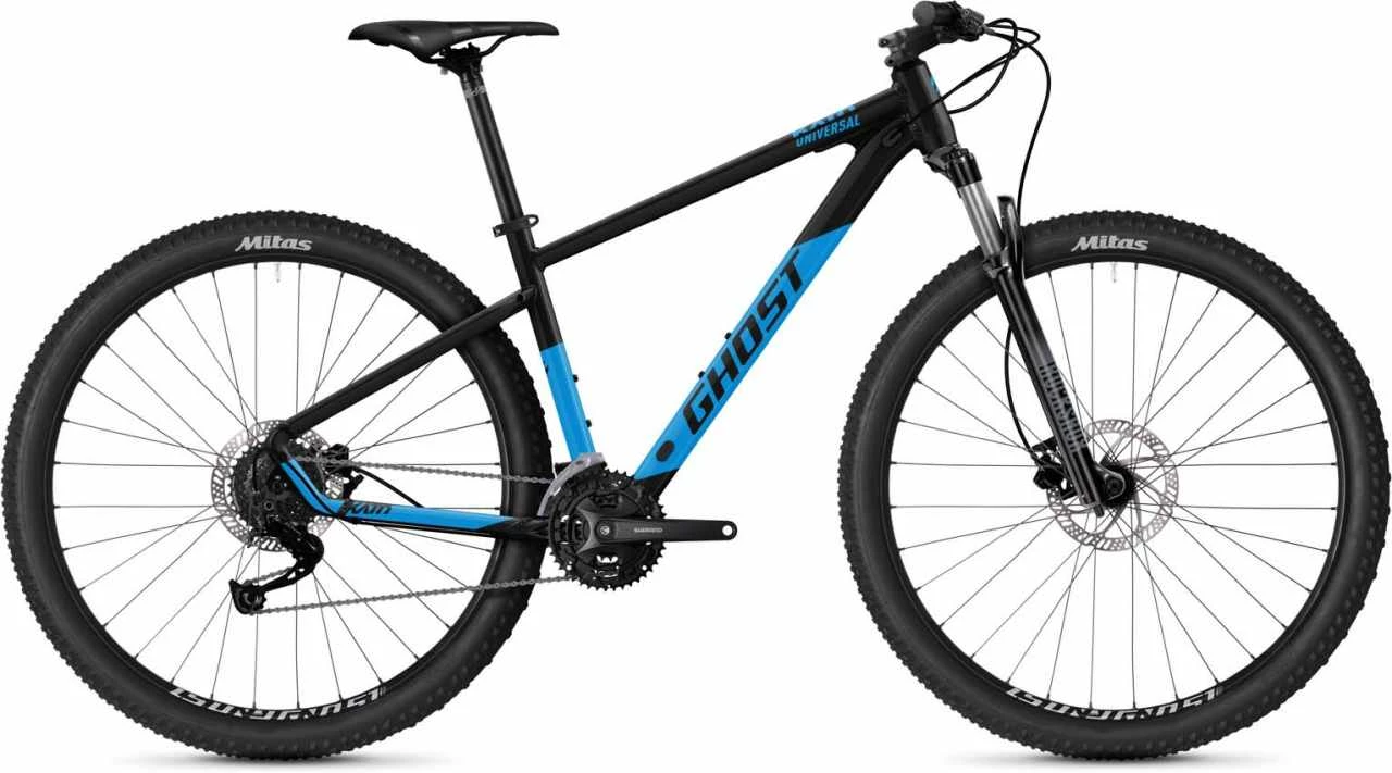 Ghost Kato Universal 29 AL Black / Bright Blue Glossy VTT Semi-rigide
