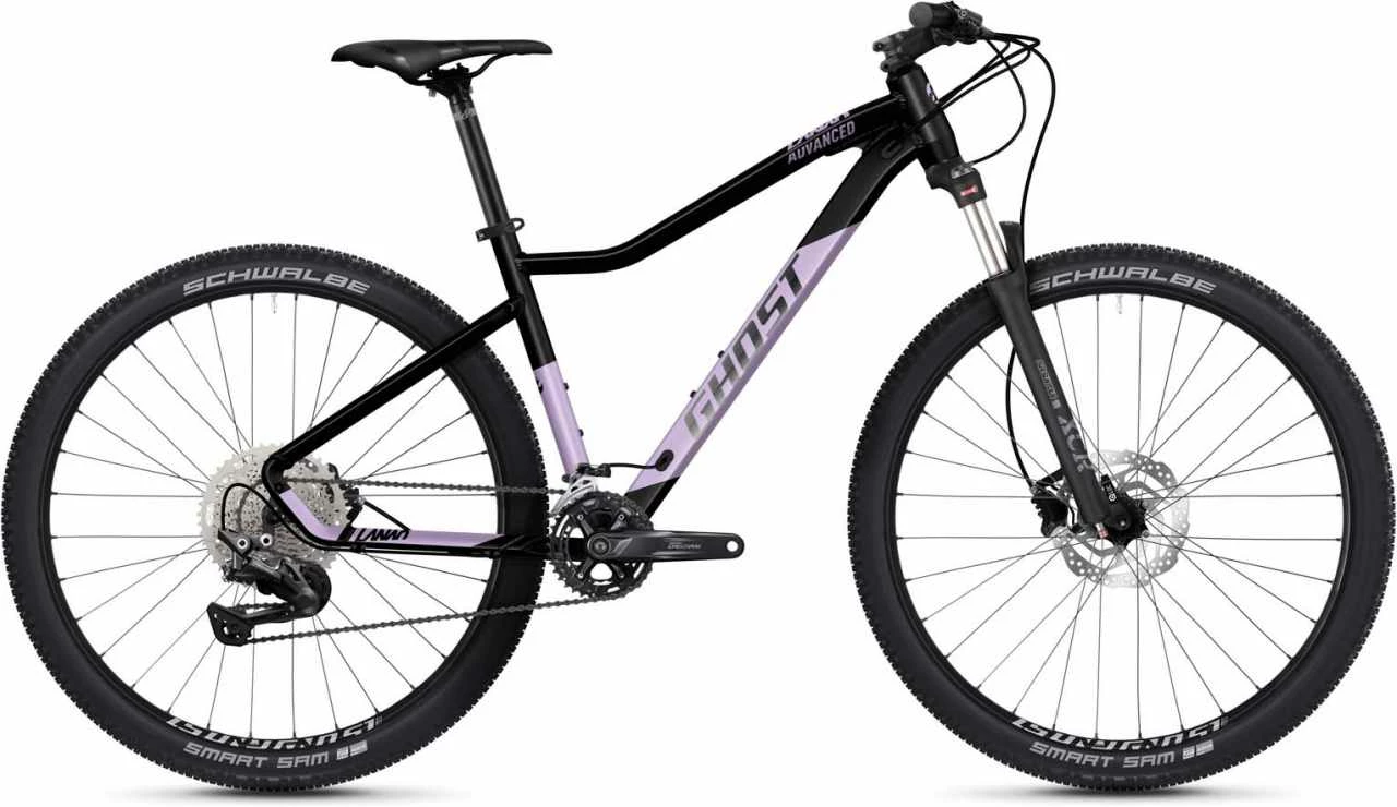 Ghost Lanao Advanced 27.5 AL Black / Pearl Purple Matt VTT Semi-rigide Femme